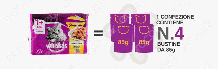 banner whiskas 4 bustine da 85g