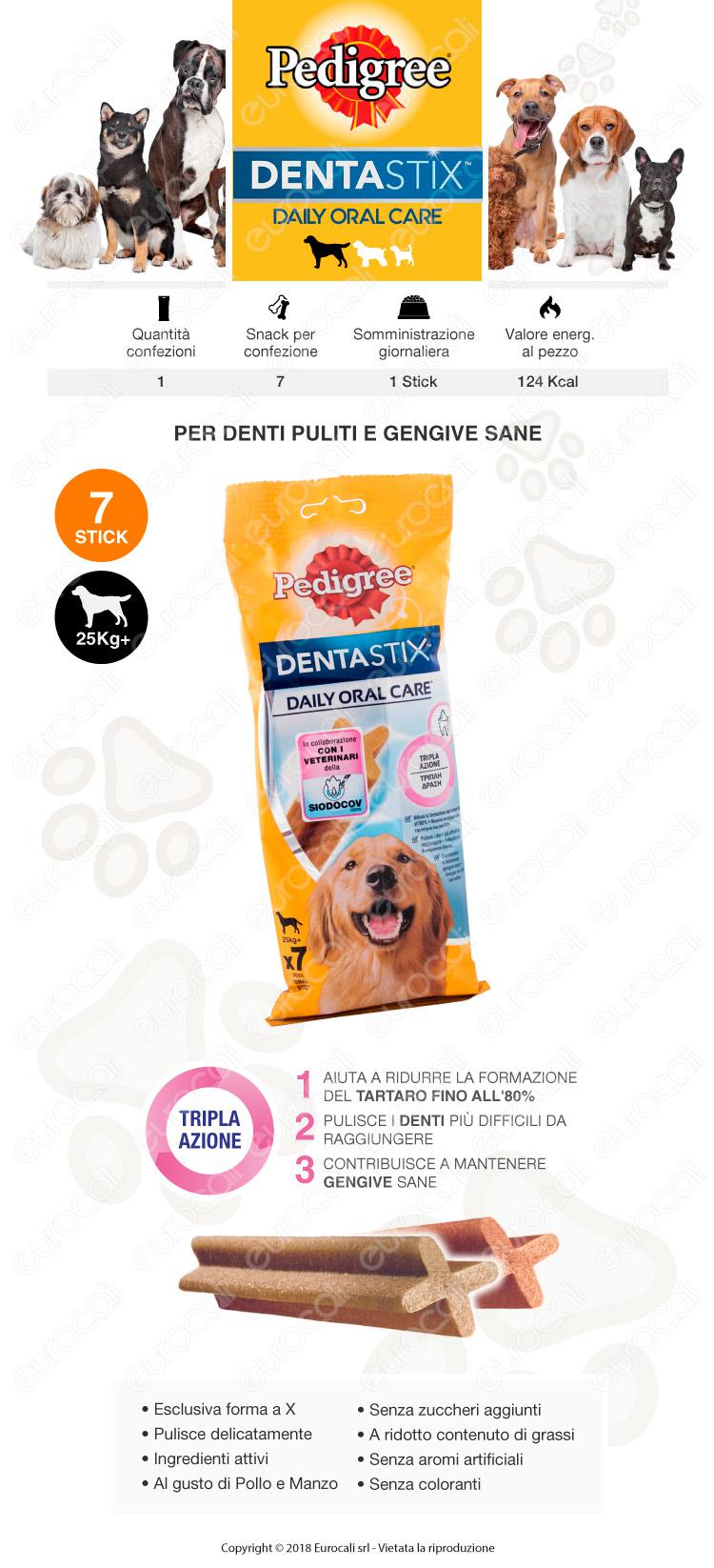 Pedigree Dentastix Large per l'igiene orale del cane Confezione da 7 Stick