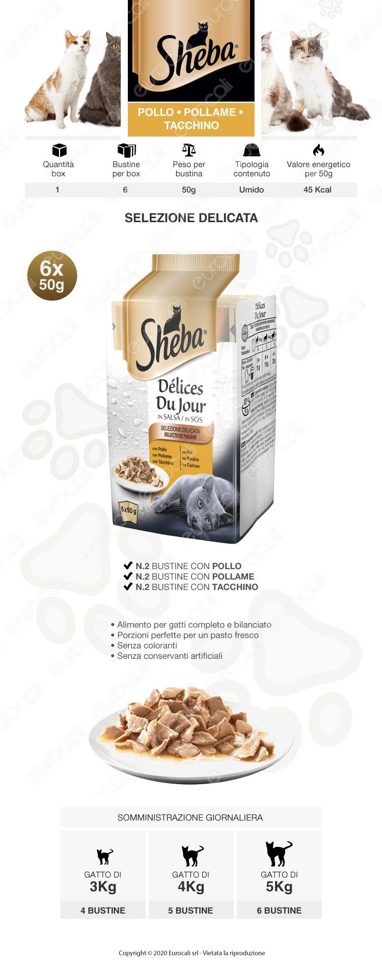 Cibo per Gatti sheba selezione DELICATA pollo POLLAME TACCHINO