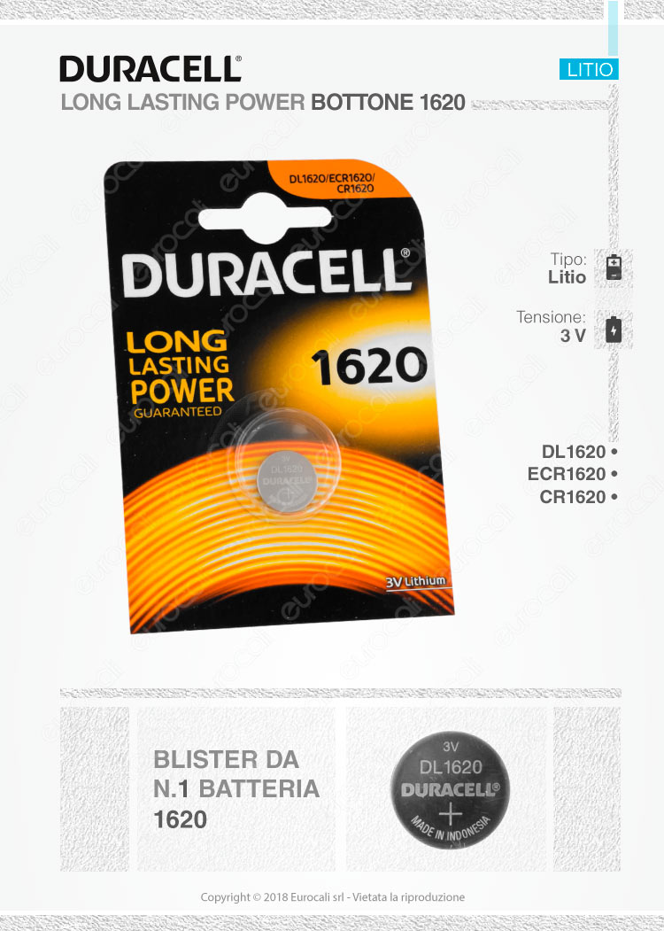 batterie Duracell 1620
