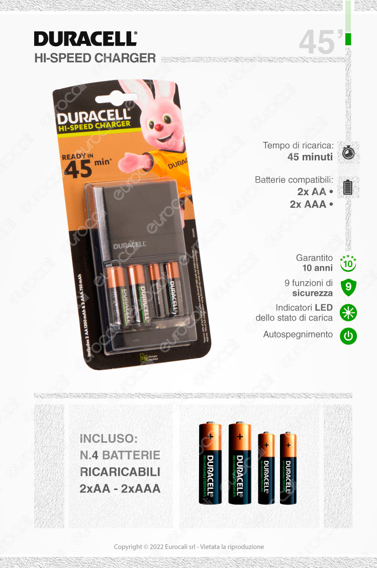 duracell caricabatterie
