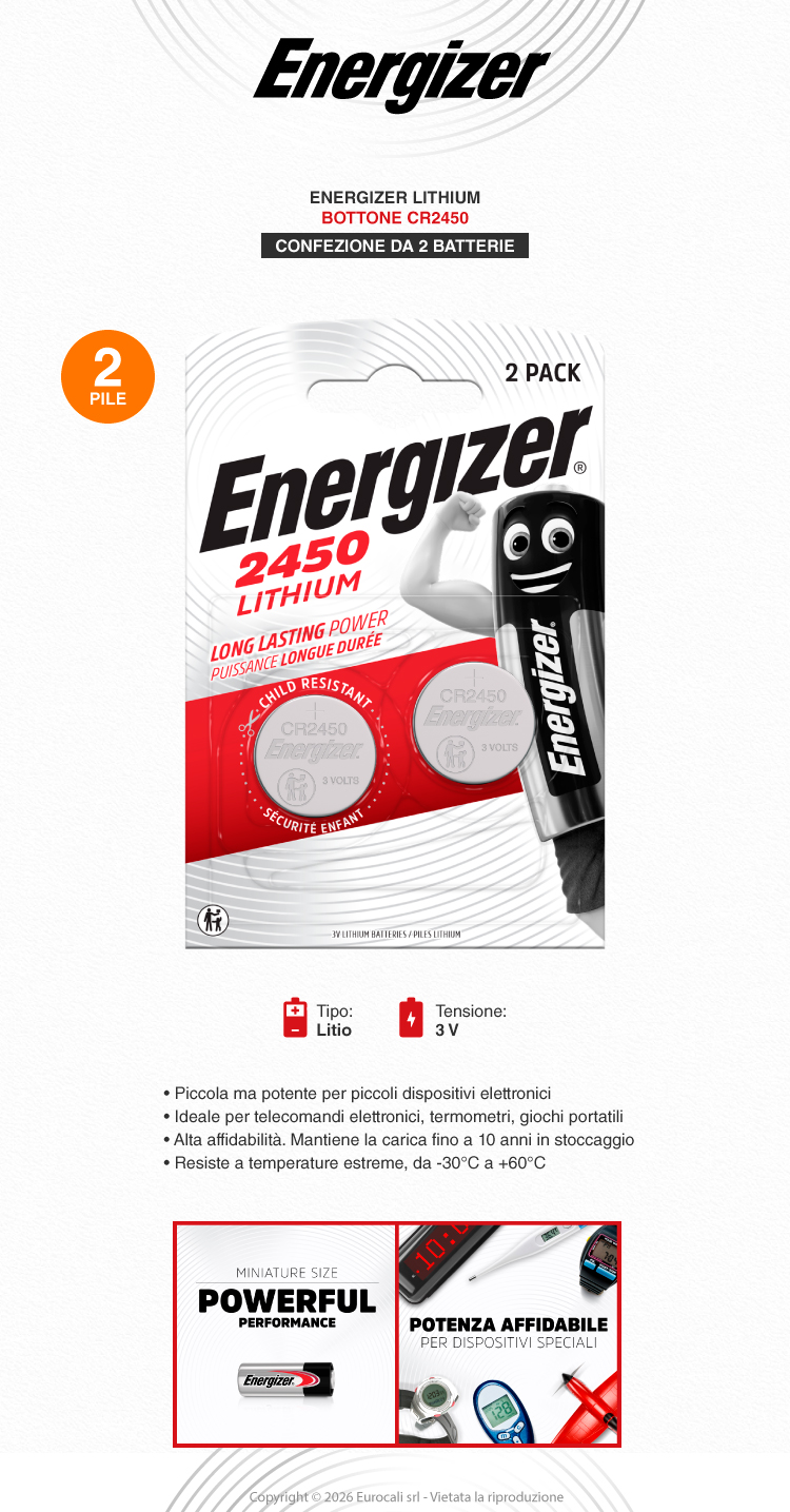 energizer lithium CR2450