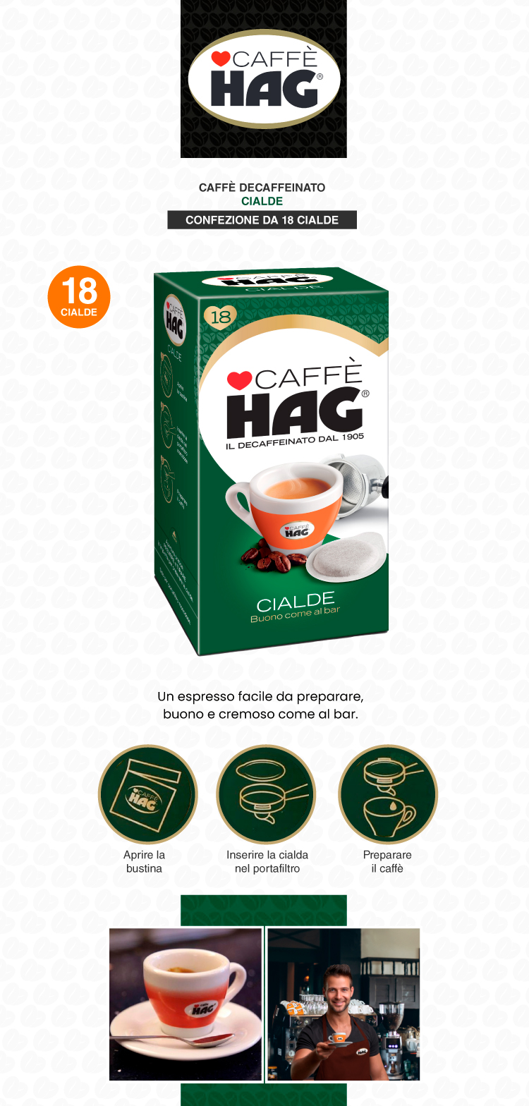 Hag Caffè Decaffeinato 18 Cialde