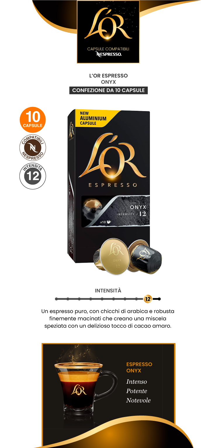 L'Or Caffè Espresso Onyx 10 Capsule