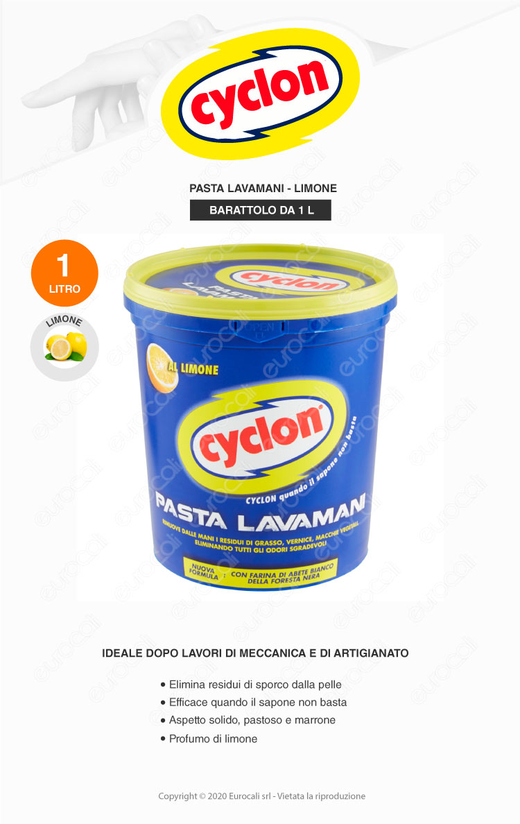 Pasta Lavamani al Limone Cyclon - Barattolo da 1 Litro
