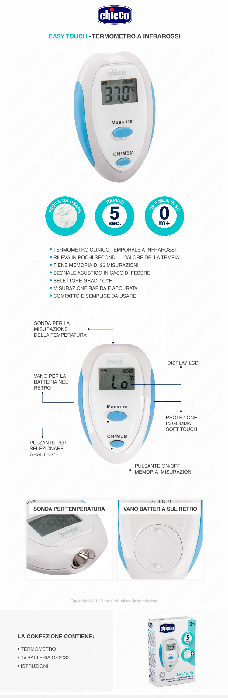 Chicco Easy Touch Termometro Infrarossi