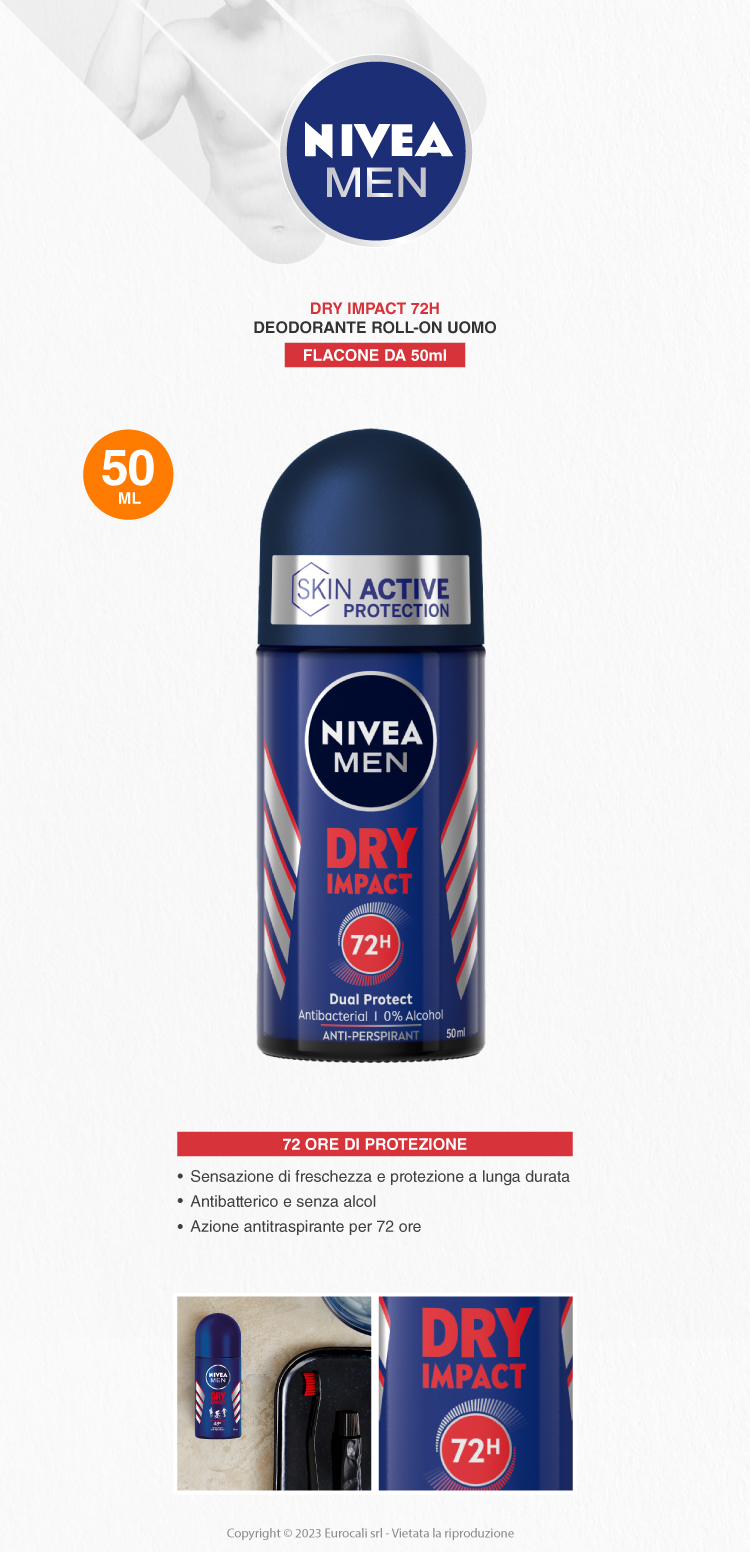 Nivea Men Deodorante Rollon Dry Impact