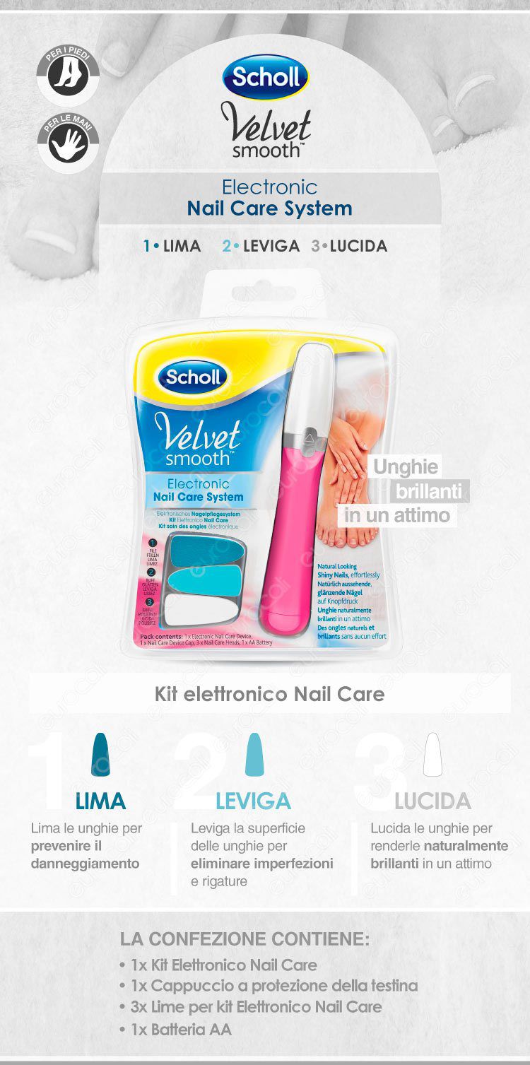 Scholl Velvet Smooth Nail Care System - Rosa