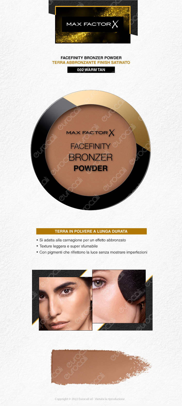 max factor facefinity bronzer powder terra abbronzante lunga tenuta 002 warm tan