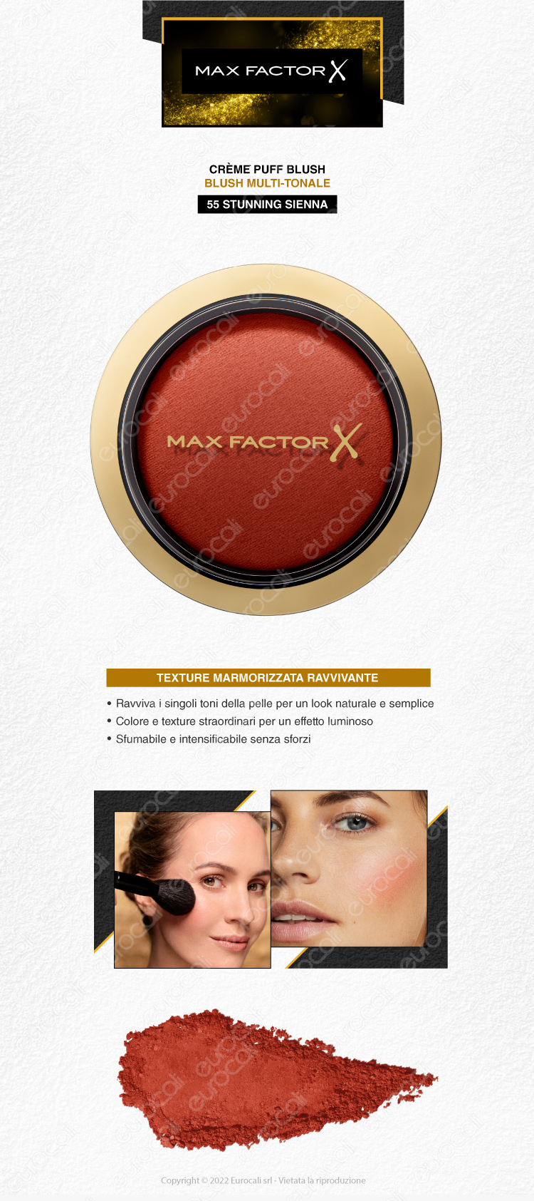 max factor crème puff blush fard modulabile in polvere 55 stunning siena