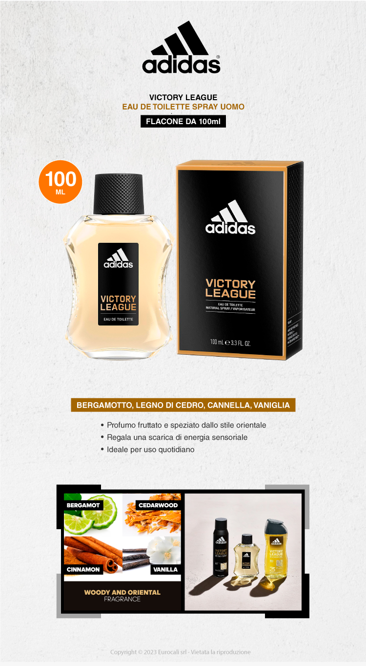 adidas victory league eau de toilette profumo uomo spray 100ml