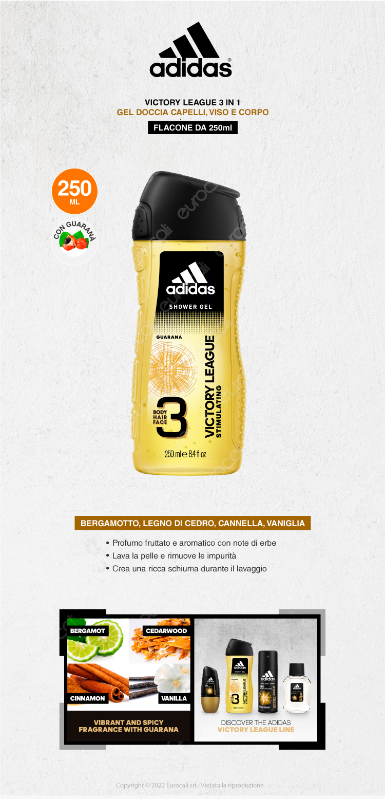 adidas victory league stimulating gel doccia 250ml