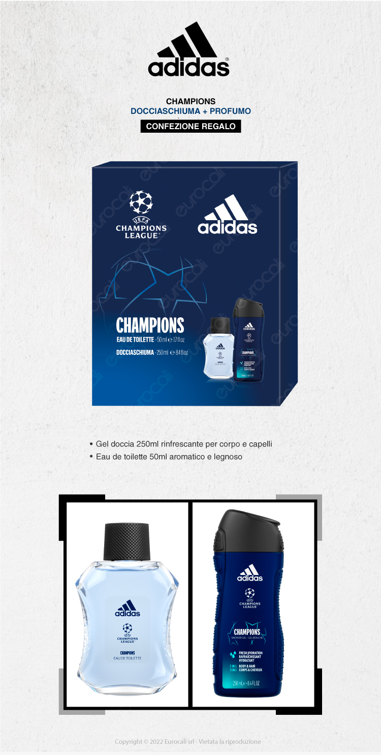 Adidas UEFA 8 Champions League Biagnoschiuma Idratante Profumo Eau de Toilette