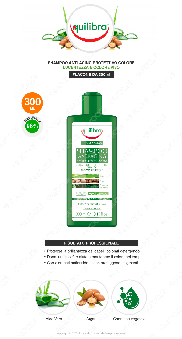 equilibra tricologica shampoo anti-aging protettivo colore phytosinergia 300ml