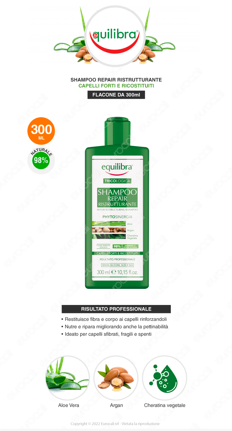 equilibra tricologica shampoo repair ristrutturante phytosinergia 300ml