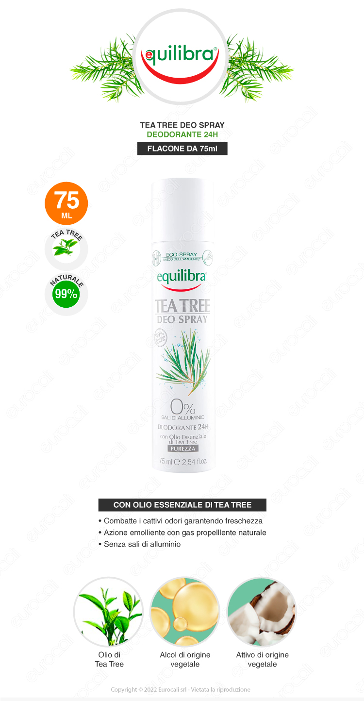 Equilibra deodorante spray con tea tree oil