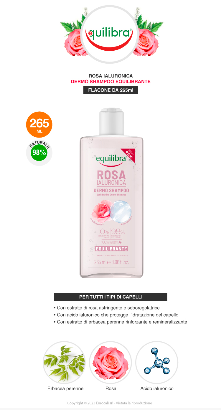 equilibra rosa ialuronica dermo shampoo equilibrante 265ml