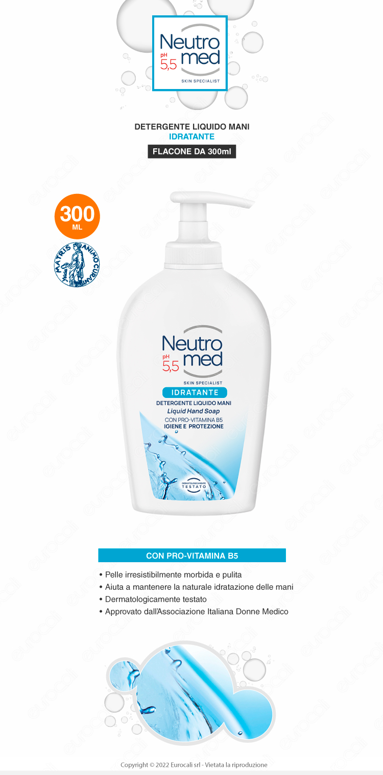 neutromed detergente liquido mani idratante 300ml