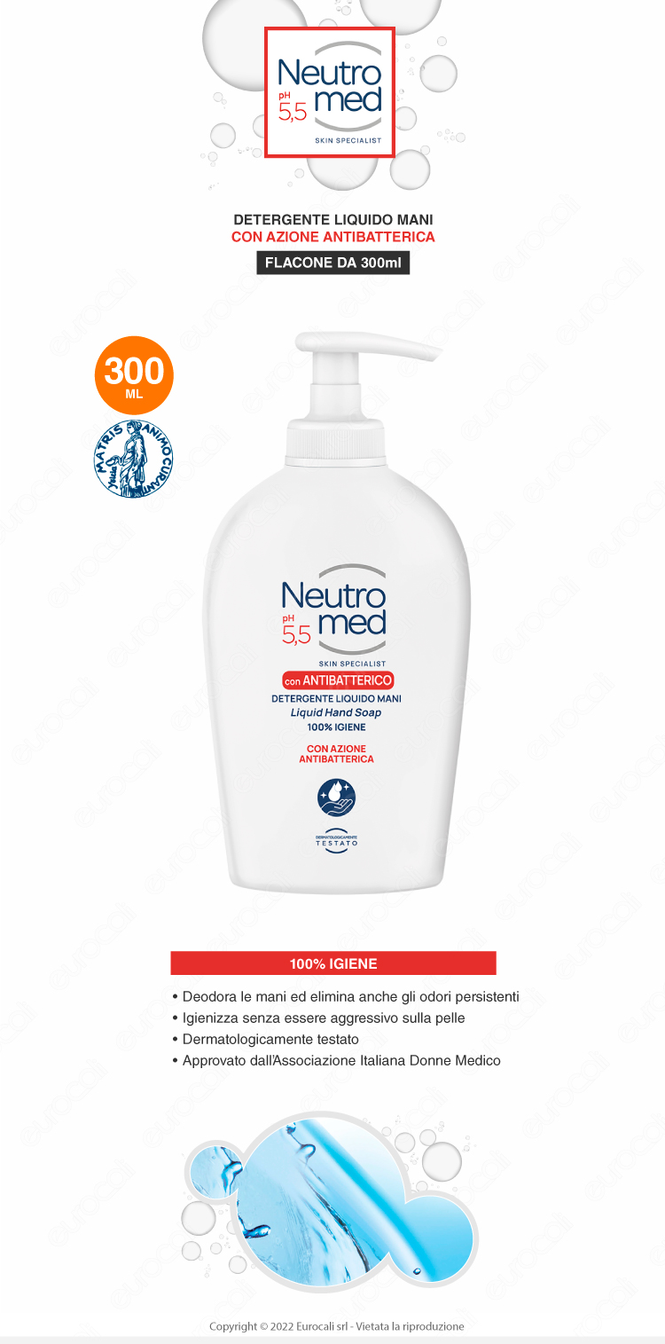 neutromed detergente liquido mani antibatterico 300ml
