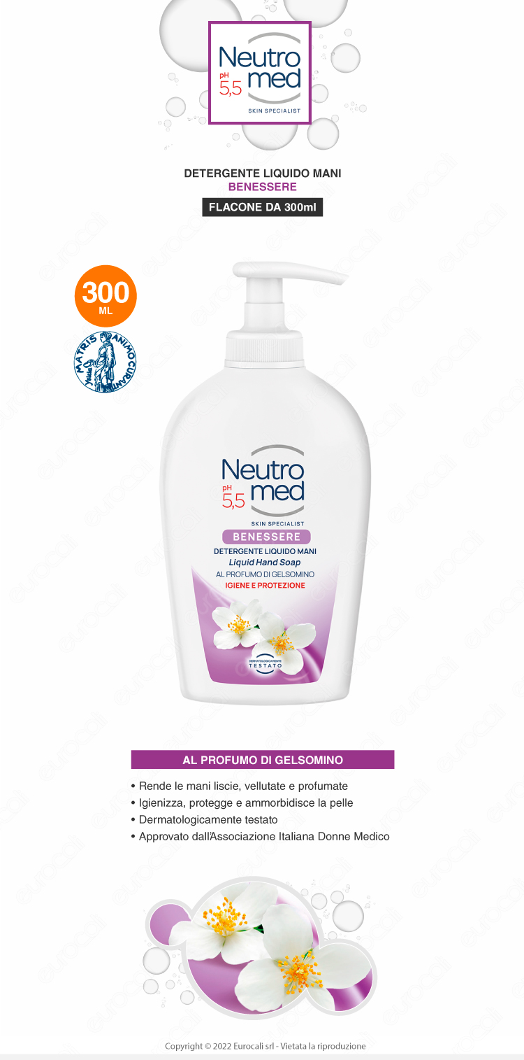 neutromed detergente liquido mani benessere 300ml