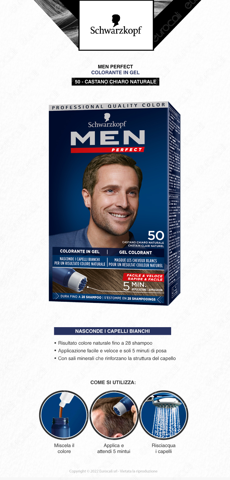 schwarzkopf men perfect capelli bianchi 50 castano chiaro naturale
