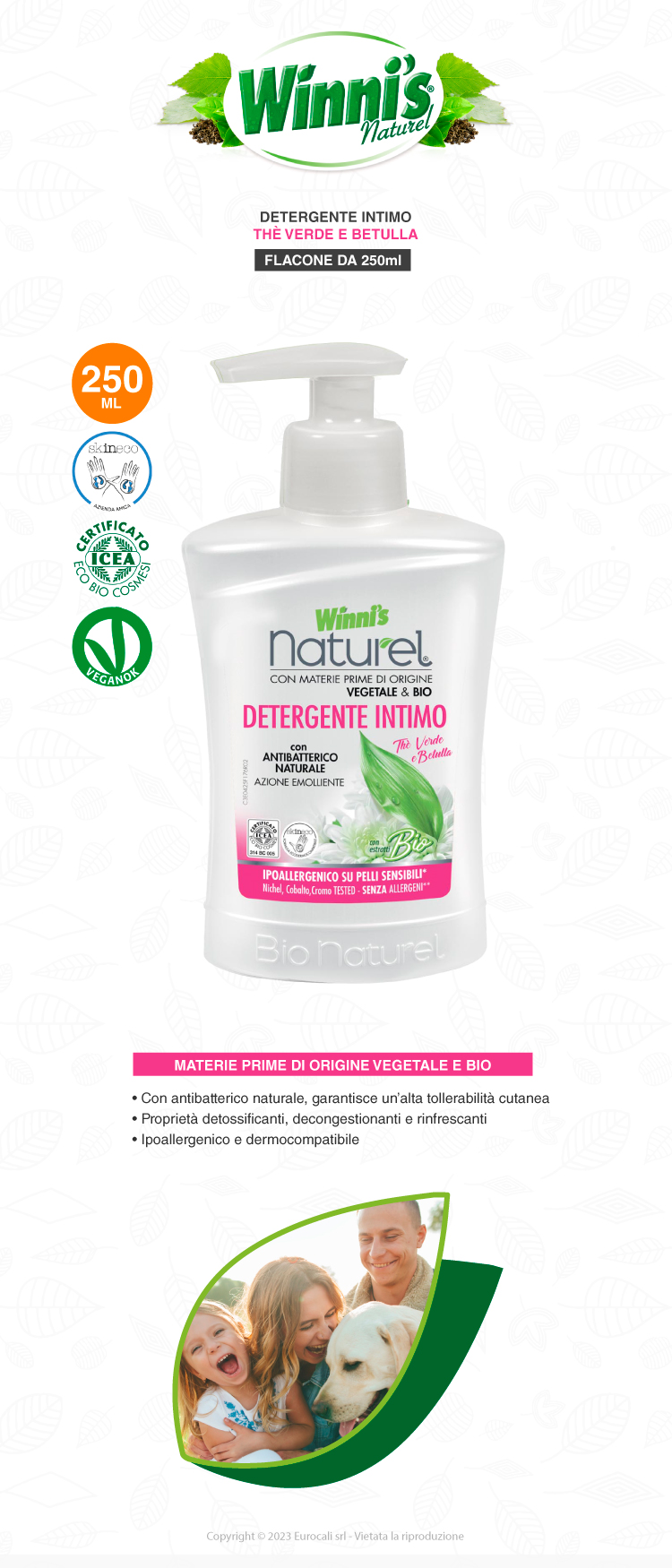 winni's naturel detergente intimo lenitivo 250ml