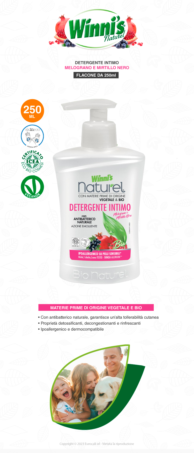 winni's naturel detergente intimo lenitivo 250ml