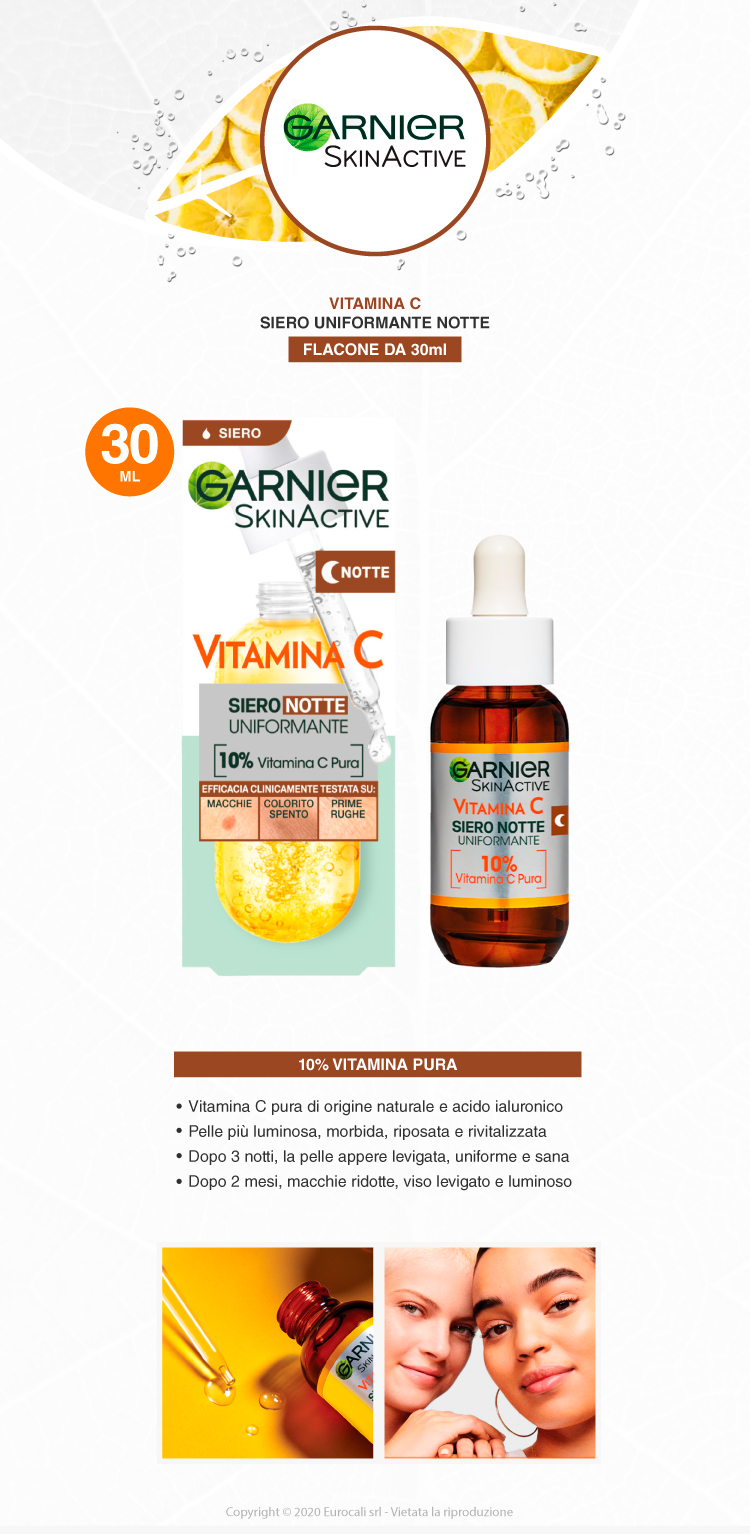 Garnier Vitamina C Siero Viso Uniformante Notte