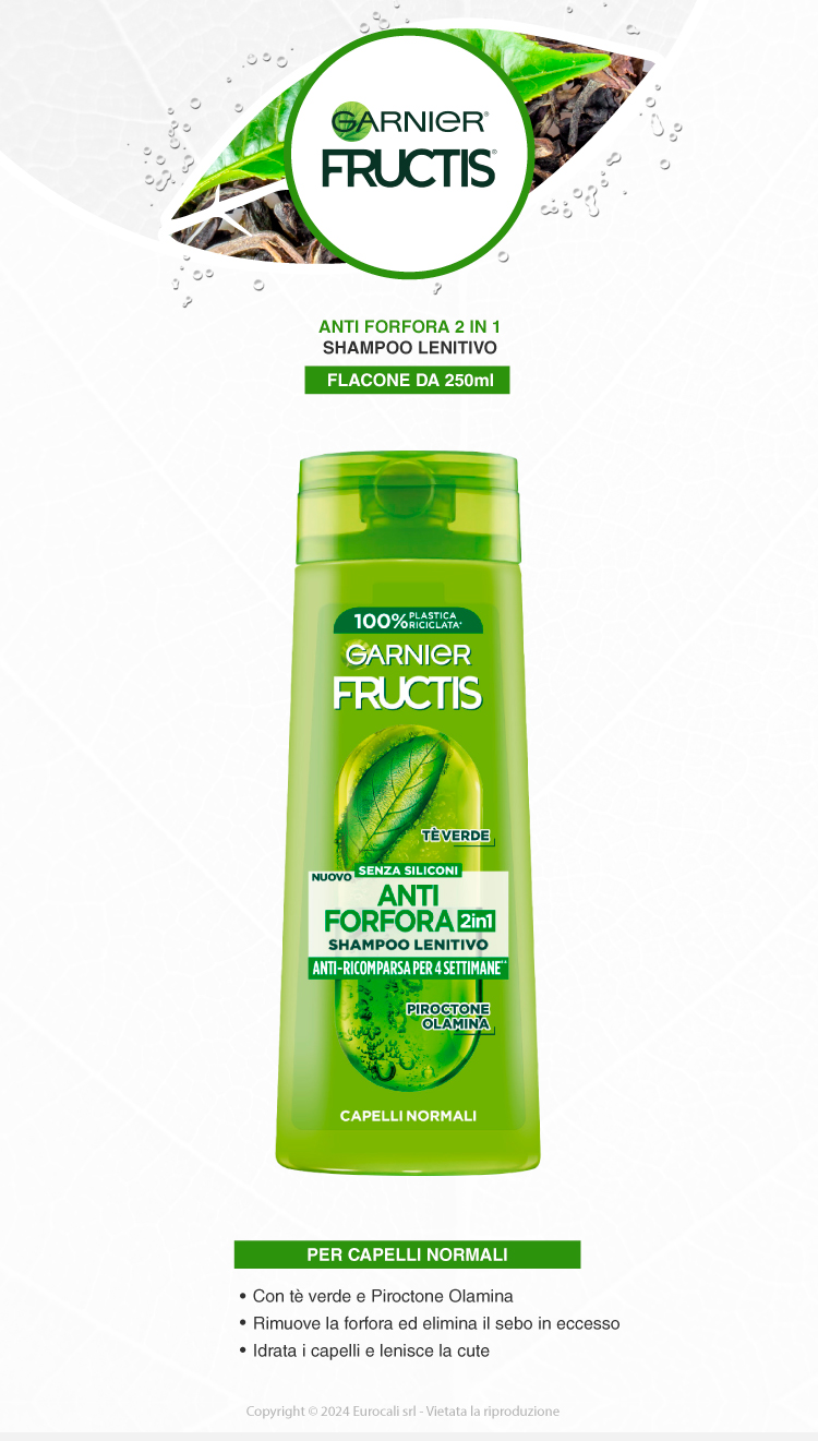 Garnier Fructis Shampoo antiforfora capelli normali