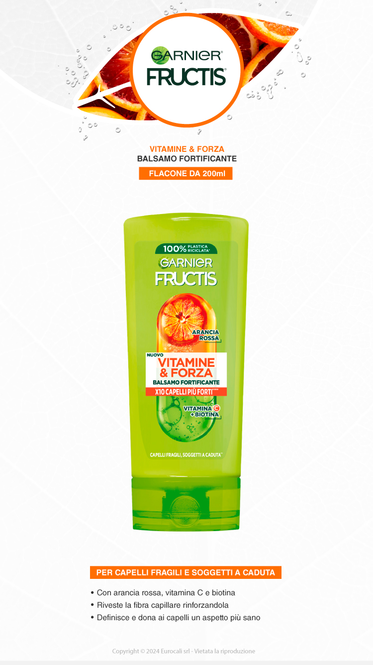 Garnier Fructis Vitamine Forza Balsamo Fortificante Capelli 200ml