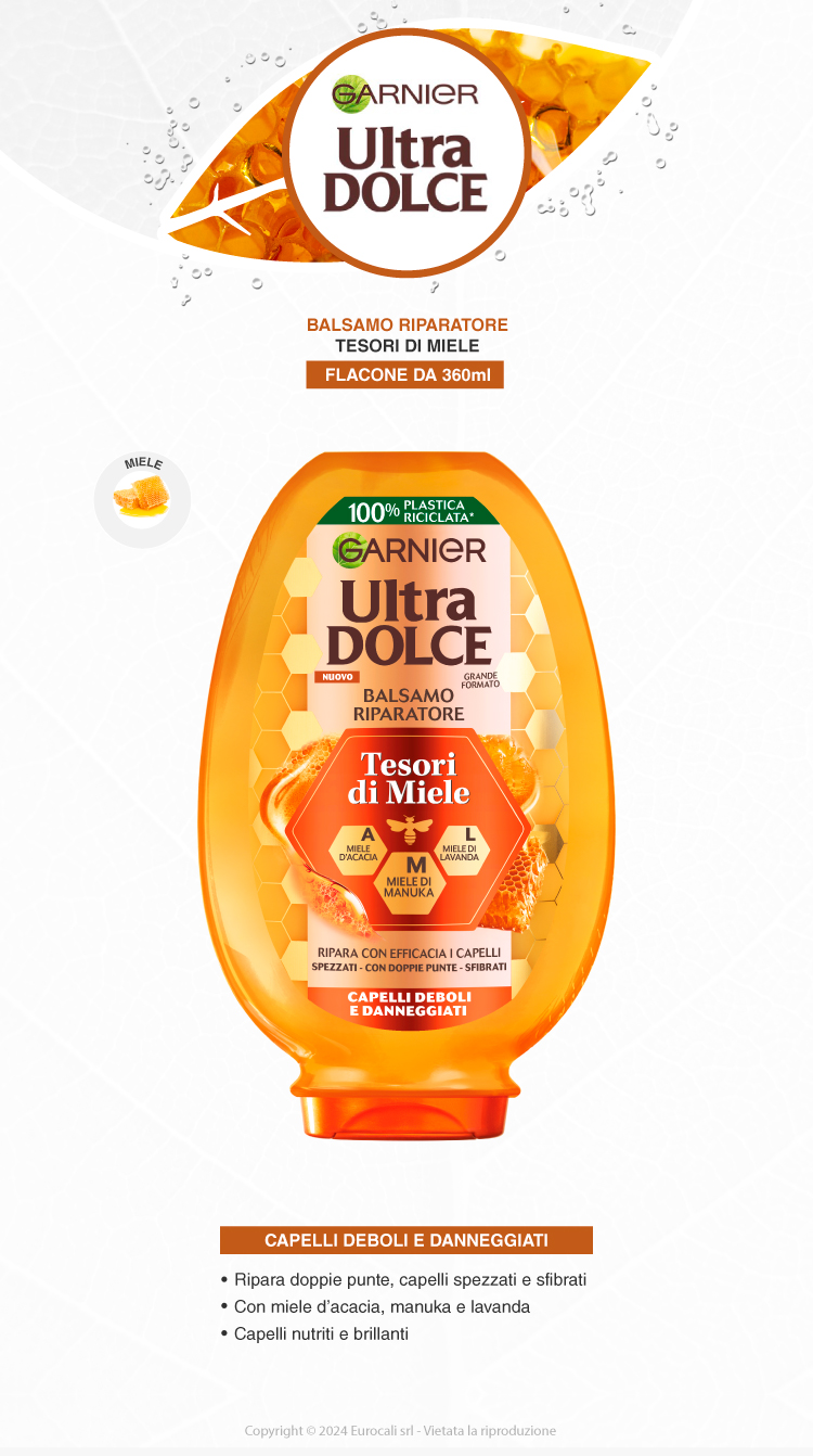 Garnier Ultra Dolce Balsamo Riparatore Tesori di Miele 360ml