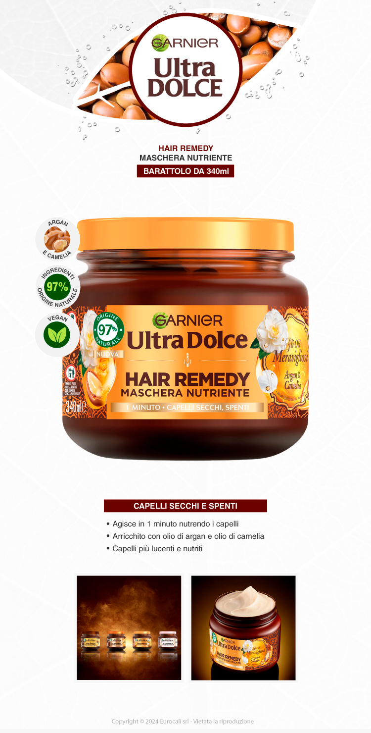 Garnier Ultra Dolce Hair Remedy Maschera Nutriente 340ml