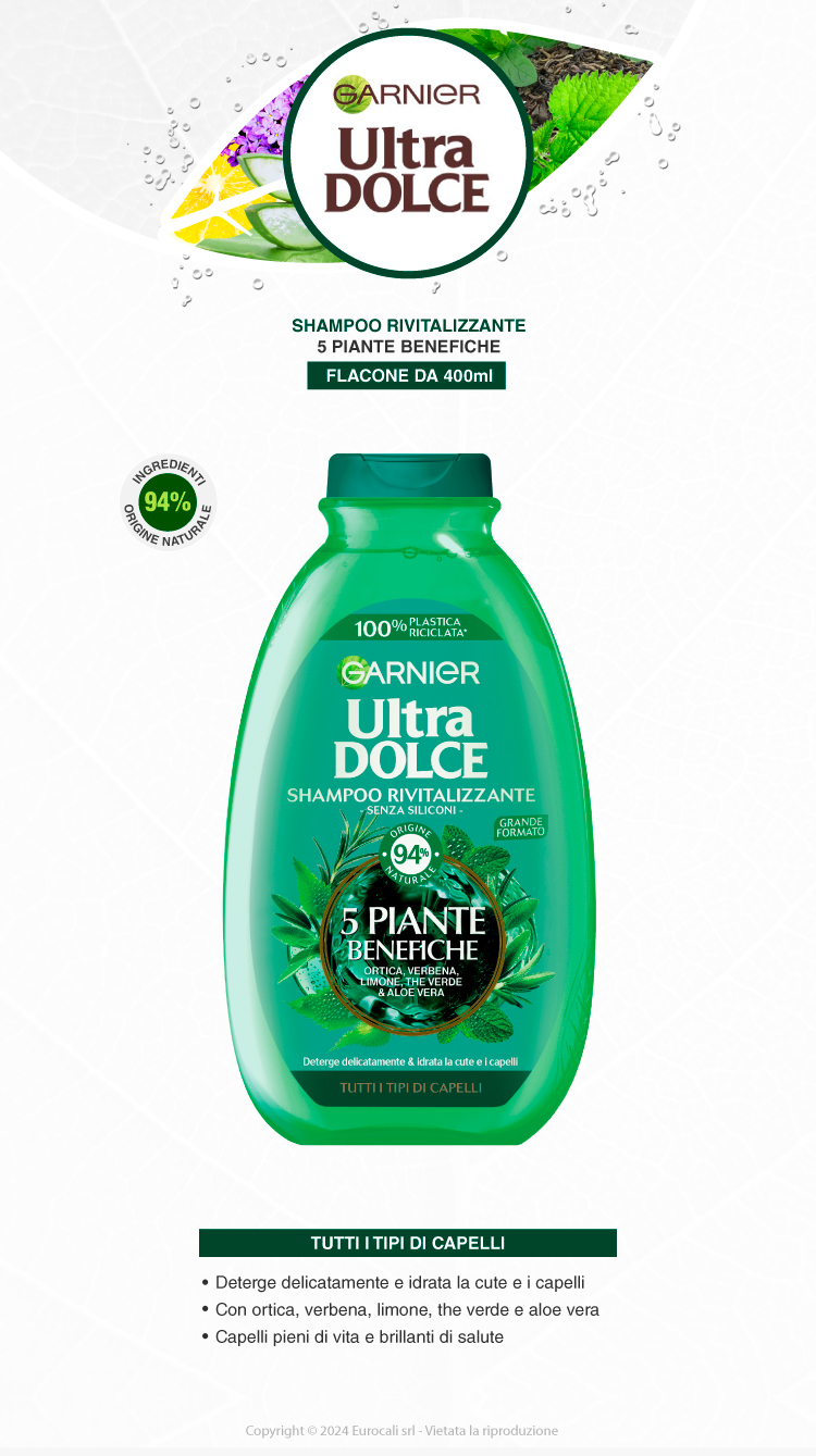 Garnier Ultra Dolce Shampoo 5 Piante benefiche