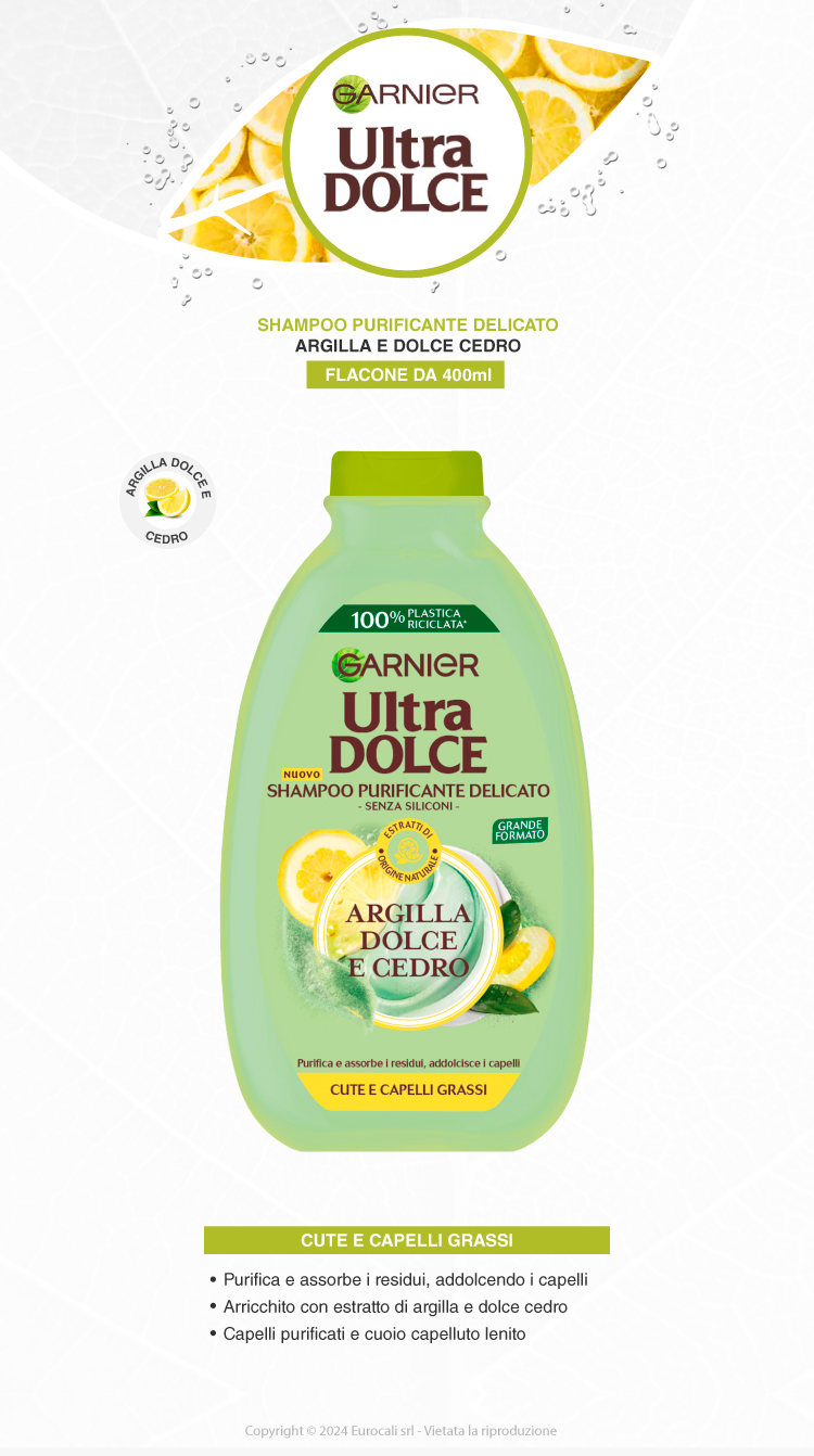 Garnier Ultra Dolce Shampoo Purificante Delicato 400ml