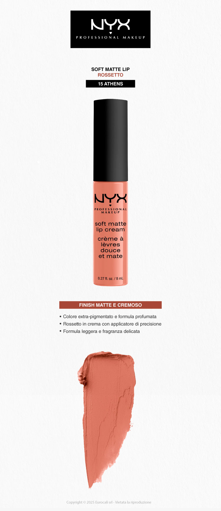 NYX Professional Makeup Soft Matte Lip Cream Rossetto