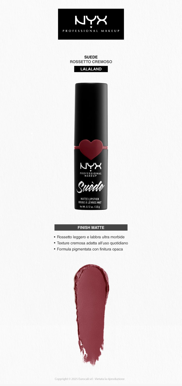NYX Professional Makeup Suede Matte Lipstick Rossetto
