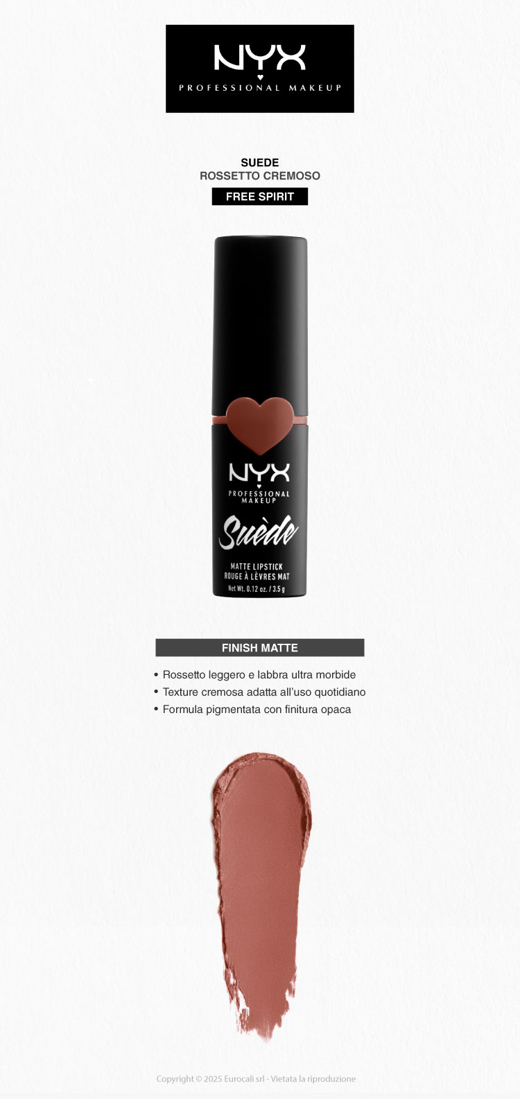 NYX Professional Makeup Suede Matte Lipstick Rossetto