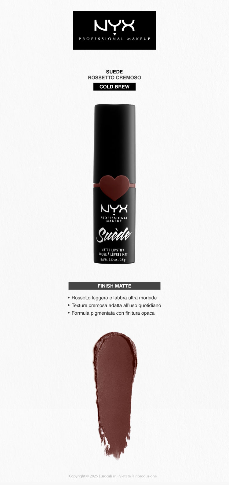 NYX Professional Makeup Suede Matte Lipstick Rossetto