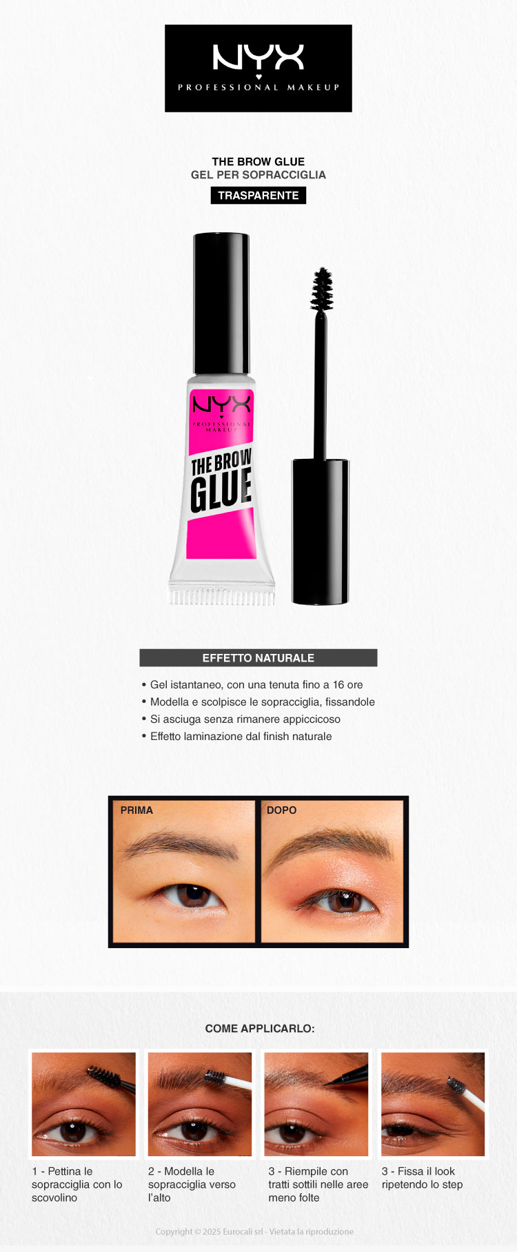 NYX Professional Makeup The Brow Glue Gel Sopracciglia