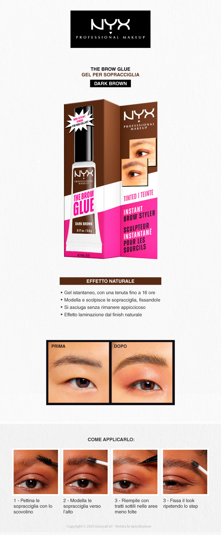 NYX Professional Makeup The Brow Glue Gel Sopracciglia
