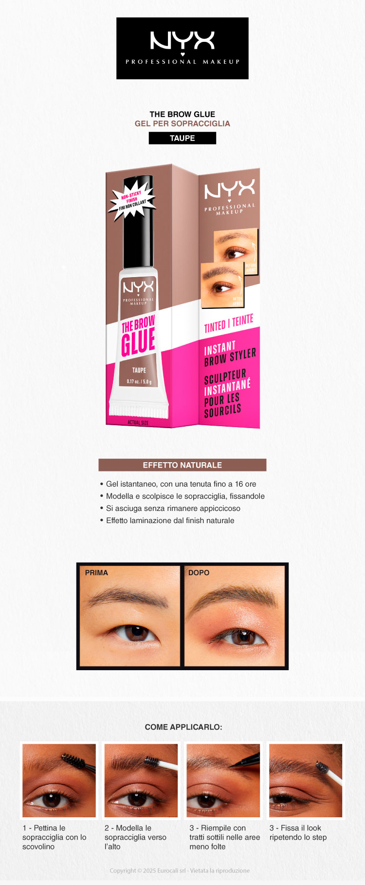 NYX Professional Makeup The Brow Glue Gel Sopracciglia