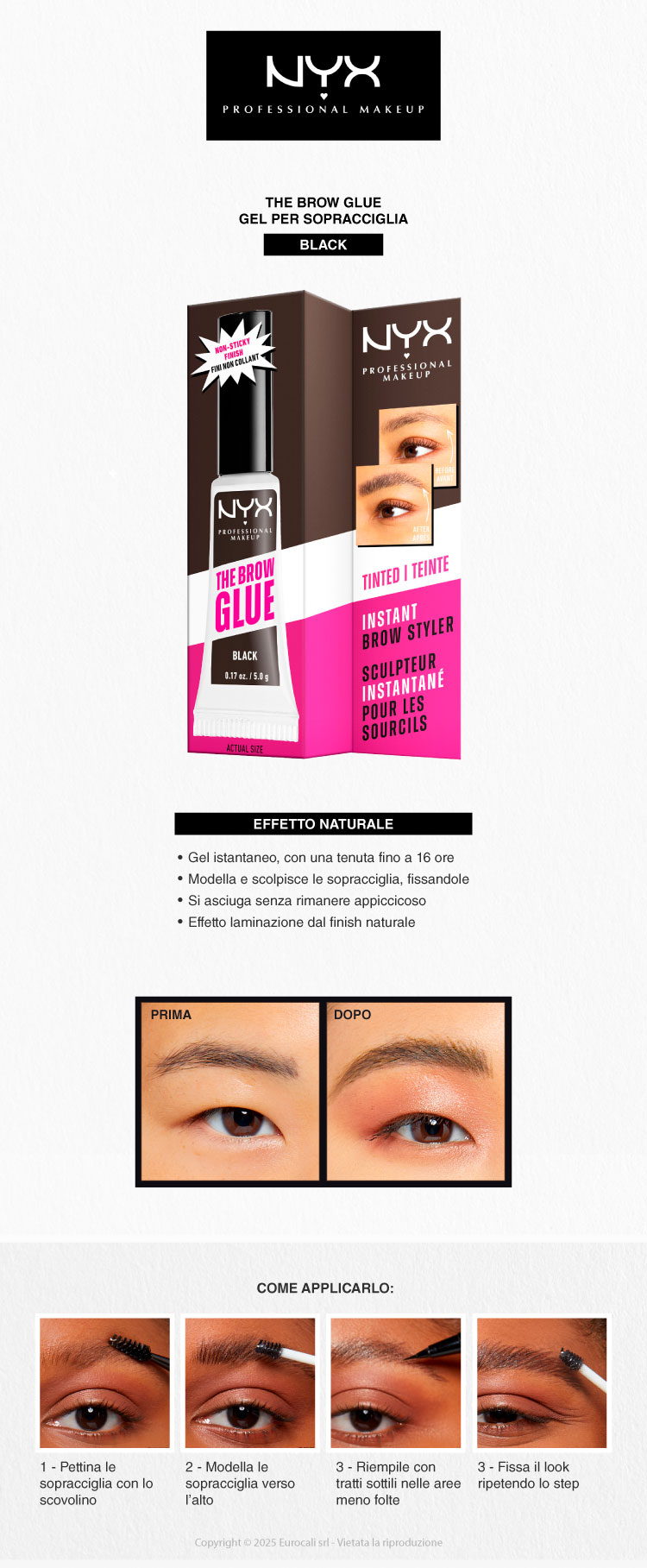 NYX Professional Makeup The Brow Glue Gel Sopracciglia