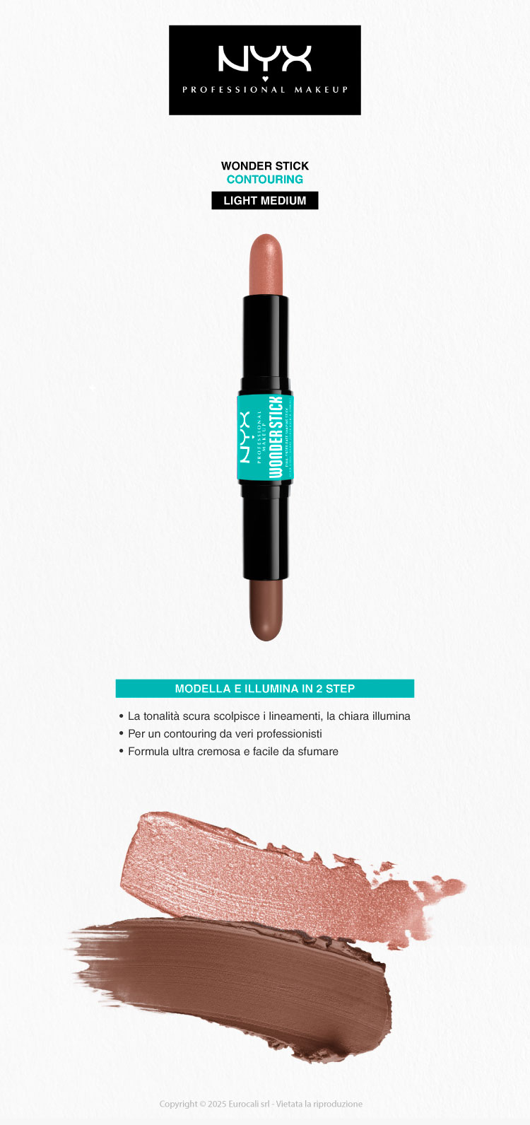 NYX Professional Makeup Wonder Stick Contour Doppia Punta