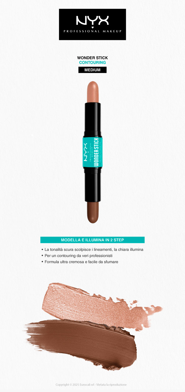 NYX Professional Makeup Wonder Stick Contour Doppia Punta
