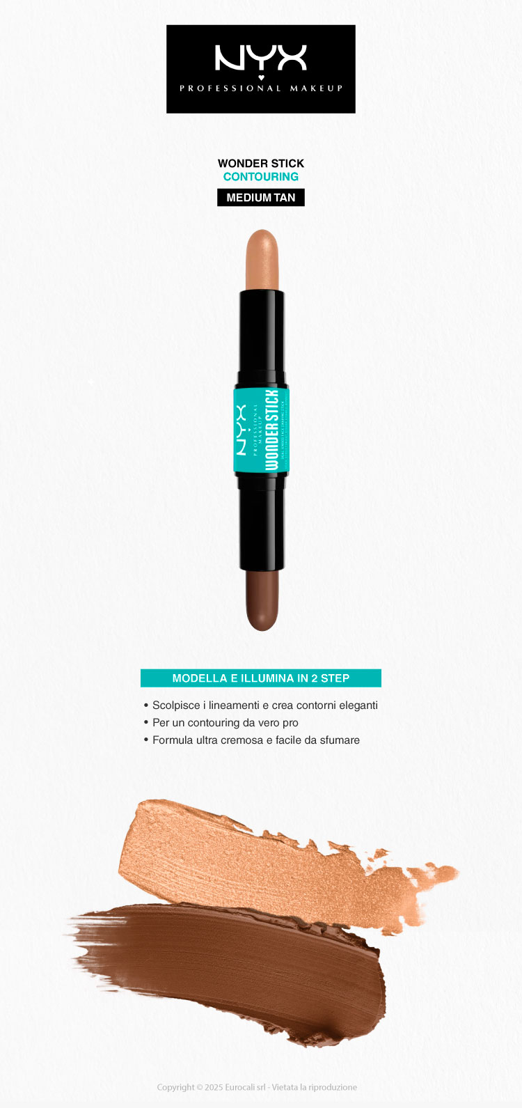 NYX Professional Makeup Wonder Stick Contour Doppia Punta