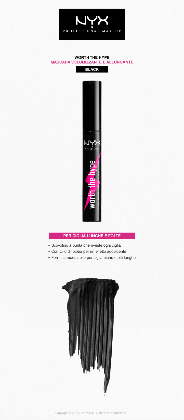 NYX Professional Makeup Worth The Hype Mascara Volumizzante e Allungante