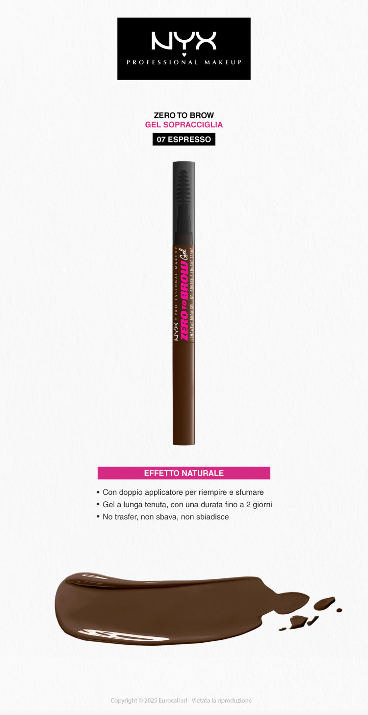 NYX Professional Makeup Zero to Brow Gel Sopracciglia