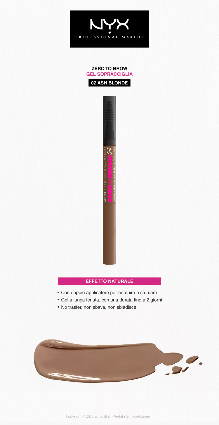 NYX Professional Makeup Zero to Brow Gel Sopracciglia