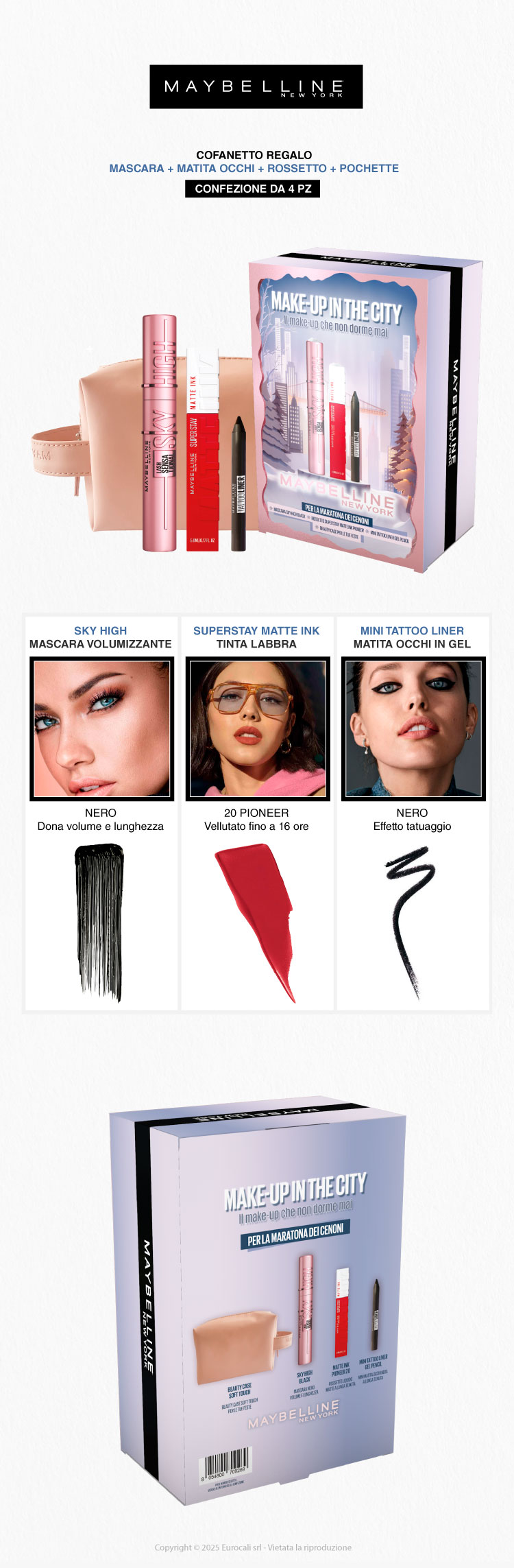 Maybelline Make in The City Confezione Regalo Natale