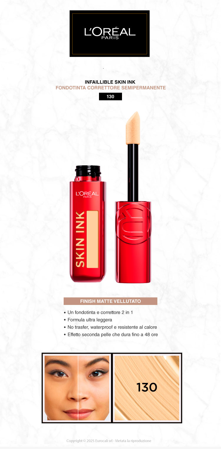 L'Oréal Paris Skin Ink fondotinta correttore 2in1 semipermanente
